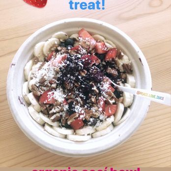 Peace Love Juice - a bowl of pasta with strawberries - Juice Bars & Smoothies Near Me - New Albany, Ohio