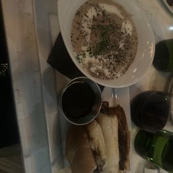 Hart's Table & Bar - Mom's mushroom soup so creamy with beef dip