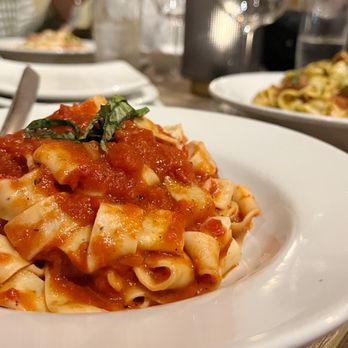 Ristorante Roma - Simple marinara sauce on pappardelle - Italian Near Me - Carmel, Indiana Ristorante Roma - Simple marinara sauce on pappardelle - Italian Near Me - Carmel, Indiana