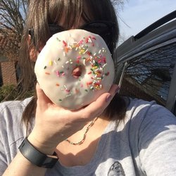 Status Dough - Knoxville - Vanilla iced donut the size of your head