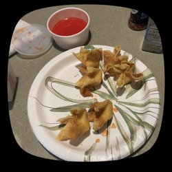 6. Fried Crab Rangoon  蟹角(8), C6. Sweet & Sour Chicken 甜酸鸡