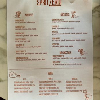 Spritzeria - Menu - Italian Near Me - Chattanooga, Tennessee Spritzeria - Menu - Italian Near Me - Chattanooga, Tennessee