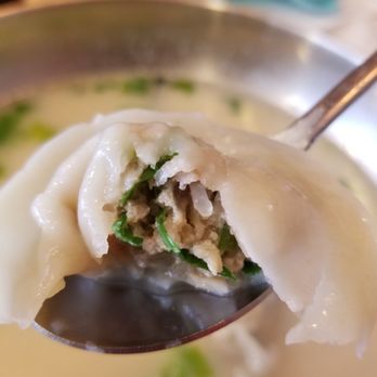 Dookbaeki Hot Stone - Inside of Dumplings in beef broth - Korean Near Me - Edmonton, Alberta