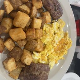 Abuela's Sweet Combo with sausage and cheese eggs Abuela's Sweet Combo with sausage and cheese eggs