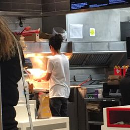 Careful with this guy who keeps sticking his dirty hands in the fries  and eating them. Disgusting. SMH