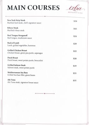Menu photo 4 Izba Glendale, CA Menu photo 4 Izba Glendale, CA