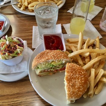 Adel's Restaurant - Garden Burger with French fries and coleslaw - American Near Me - Eureka, California
