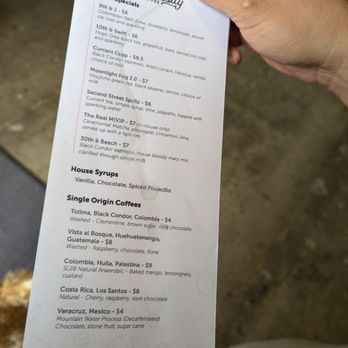 Necessity Coffee - Menu as of 9/1/24 - Coffee Roasteries Near Me - Encinitas, California