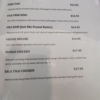 Sala Thai - Menu as of 08.28.2022 - Thai Near Me - Fremont, California Sala Thai - Menu as of 08.28.2022 - Thai Near Me - Fremont, California
