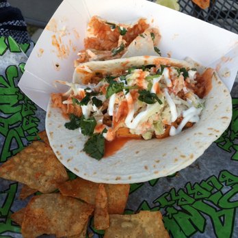 Dank Burrito - Buffalo Chicken Tacos!! Outstanding!!! - Food Trucks Near Me - Morehead City, North Carolina Dank Burrito - Buffalo Chicken Tacos!! Outstanding!!! - Food Trucks Near Me - Morehead City, North Carolina