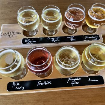 Reeces Cider - Cider Flight - Cideries Near Me - Ellijay, Georgia Reeces Cider - Cider Flight - Cideries Near Me - Ellijay, Georgia