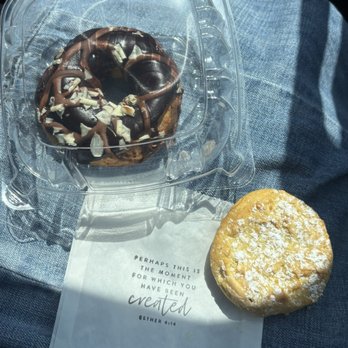 Cream and Sugar Cafe - A chocolate mouse filled donut and a lemon cookie. - Breakfast & Brunch Near Me - Iuka, Mississippi Cream and Sugar Cafe - A chocolate mouse filled donut and a lemon cookie. - Breakfast & Brunch Near Me - Iuka, Mississippi