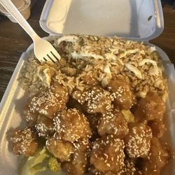 Sesame chicken Chicken fried rice