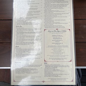 TOWN - Dinner menu 2/18/2023 - Steakhouses Near Me - San Carlos, California