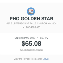 My payment confirmation provided from the website that was included in a QR code on my printed receipt. My payment confirmation provided from the website that was included in a QR code on my printed receipt.