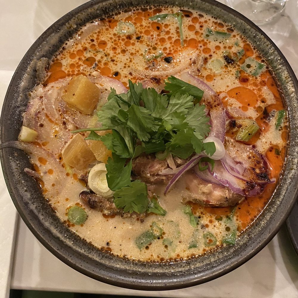 Ginger and Lemongrass - Coconut Spicy Lemongrass Soup with chicken - Vietnamese Near Me - Whitestone, New York Ginger and Lemongrass - Coconut Spicy Lemongrass Soup with chicken - Vietnamese Near Me - Whitestone, New York