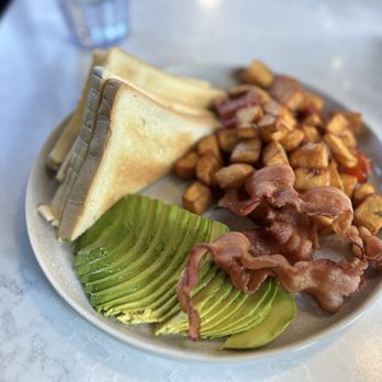 Sisters & Co - Sisters and Co. Traditional Breakfast without eggs. Added the Avocado for a extra $2 - Breakfast & Brunch Near Me - Markham, Ontario Sisters & Co - Sisters and Co. Traditional Breakfast without eggs. Added the Avocado for a extra $2 - Breakfast & Brunch Near Me - Markham, Ontario