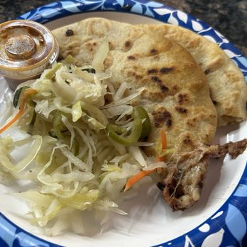 Pupusatime - Mixed Pupusa and Pupusa de Asada.  Both were amazing. The sauce and Curdito Slaw mix were excellent. - Salvadoran Near Me - Hollywood, Florida