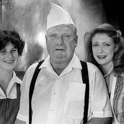 CaveMan Kitchen - Founder of the original Caveman Kitchens, the late Dick Donley and his two daughters.