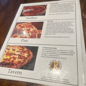 Rance's Chicago Pizza - Menu 2 - Pizza Near Me - Long Beach, California Rance's Chicago Pizza - Menu 2 - Pizza Near Me - Long Beach, California