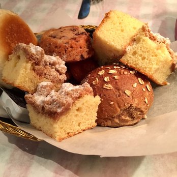 Churchill's - Complimentary bread basket when ordering from the brunch menu. - American Near Me - Rockville Centre, New York
