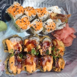 Tonbo - Mexican roll and tempura bagel roll. Very impressed with taste and presentation!