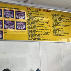 Ba Le French Coffee Shop - Menu