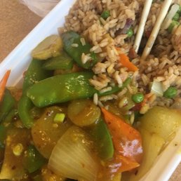 Curry shrimp with fried rice