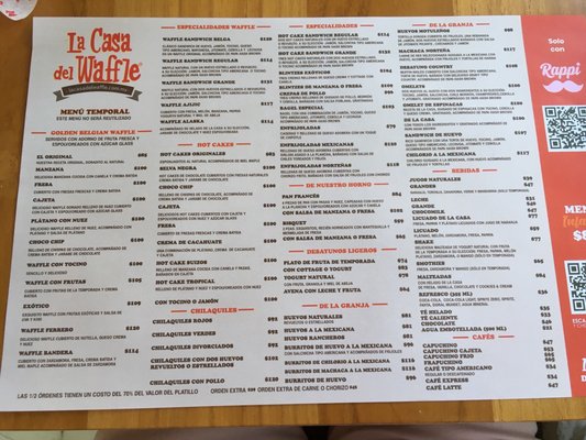 Menu photo 1 La Casa del Waffle Guadalajara, JAL Menu photo 1 La Casa del Waffle Guadalajara, JAL