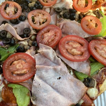 Ciro's Pizza Cafe - Sheets of ham just laid over the top - Pizza Near Me - Citrus Heights, California Ciro's Pizza Cafe - Sheets of ham just laid over the top - Pizza Near Me - Citrus Heights, California