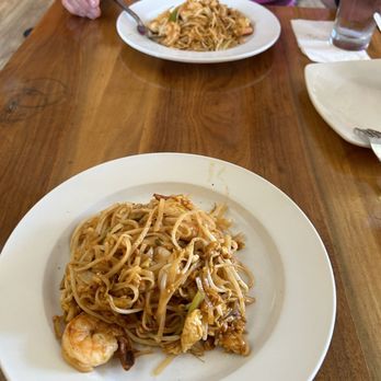 Thai Grille - a plate of noodles and shrimp - Thai Near Me - Westerville, Ohio