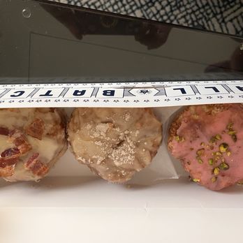 Parlor Doughnuts - 3 donuts - Maple Bacon,Churro, and Raspberry Pistachio - Donuts Near Me - Denver, Colorado