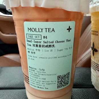 Molly Tea - Dual-Layer Salted Cheese Thai Tea - Coffee & Tea Near Me - Atlanta, Georgia