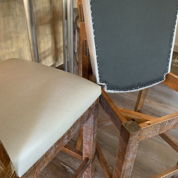 West Valley Upholstery - Custom recover of barstool cushions with all new padding and vinyl I provided! - Furniture Reupholstery Near Me - Canoga Park, California West Valley Upholstery - Custom recover of barstool cushions with all new padding and vinyl I provided! - Furniture Reupholstery Near Me - Canoga Park, California