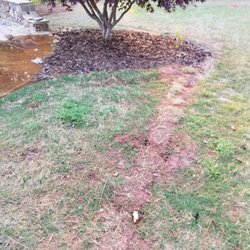 R&R Landscaping - This is a photo of the damage to my irrigation line when workers came to do work in my yard.