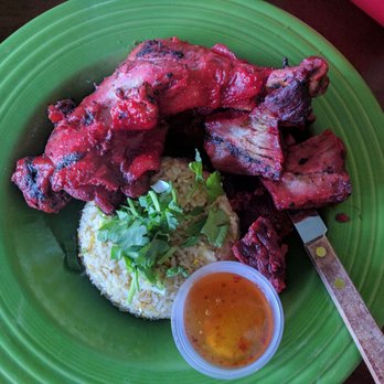Saigon -2- Siam Bistro - #34 Thai BBQ Combo make sure you have a really empty stomach... This is a huge plate!! - Vietnamese Near Me - Gilroy, California Saigon -2- Siam Bistro - #34 Thai BBQ Combo make sure you have a really empty stomach... This is a huge plate!! - Vietnamese Near Me - Gilroy, California