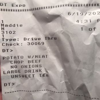Big Jake's Bar-B-Que - Receipt showing no chives. Yes I'm a bbq Becky - Barbeque Near Me - Texarkana, Texas Big Jake's Bar-B-Que - Receipt showing no chives. Yes I'm a bbq Becky - Barbeque Near Me - Texarkana, Texas