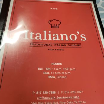 Italiano's Restaurant - Italian Near Me - River Oaks, Texas Italiano's Restaurant - Italian Near Me - River Oaks, Texas