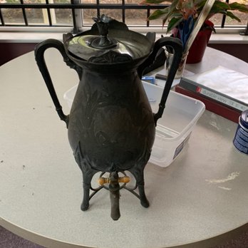 Estes-Simmons Silversmiths - Large urn with bent lid. - Metal Fabricators Near Me - Atlanta, Georgia