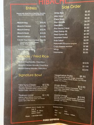 Menu photo 2 Poke Express Tampa, FL