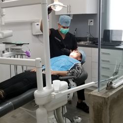 Interdental - Our periodontist in action.