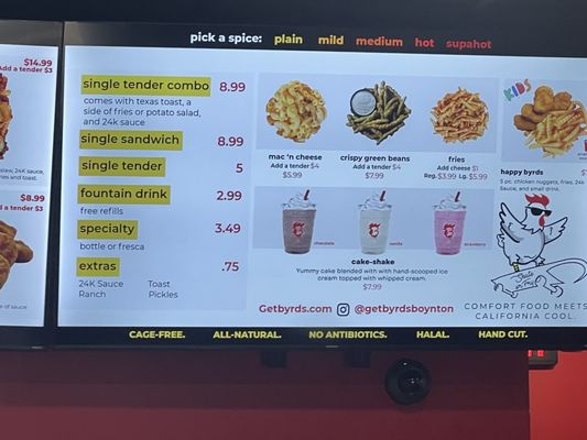 Menu photo 6 Byrd’s Hot Chicken Boynton Beach, FL