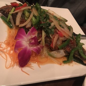 Sweet Basil - Crispy Sweet chilli whole bass - Thai Near Me - Brooklyn, New York Sweet Basil - Crispy Sweet chilli whole bass - Thai Near Me - Brooklyn, New York
