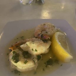 Shrimp scampi - happy hour portion