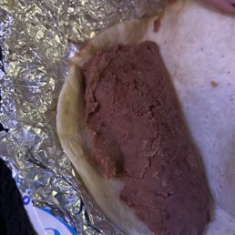 Bean and cheese burrito my ass. This looks like someone shit between a tortilla