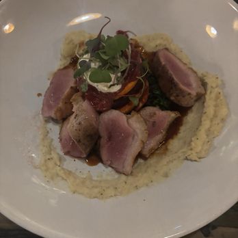 Chestnut - Medium rare fowl with savory potatoes - New American Near Me - Asheville, North Carolina Chestnut - Medium rare fowl with savory potatoes - New American Near Me - Asheville, North Carolina