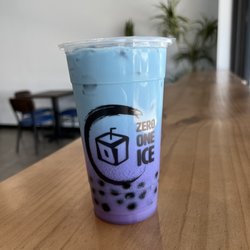 Zero One Ice - Blue Lagoon milk tea with boba