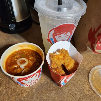 Wendy's - It looks like someone took a bite out of my nugget and the chilli has white stuff ( sour cream comes in a packet) I want my money bk. - Burgers Near Me - Patchogue, New York