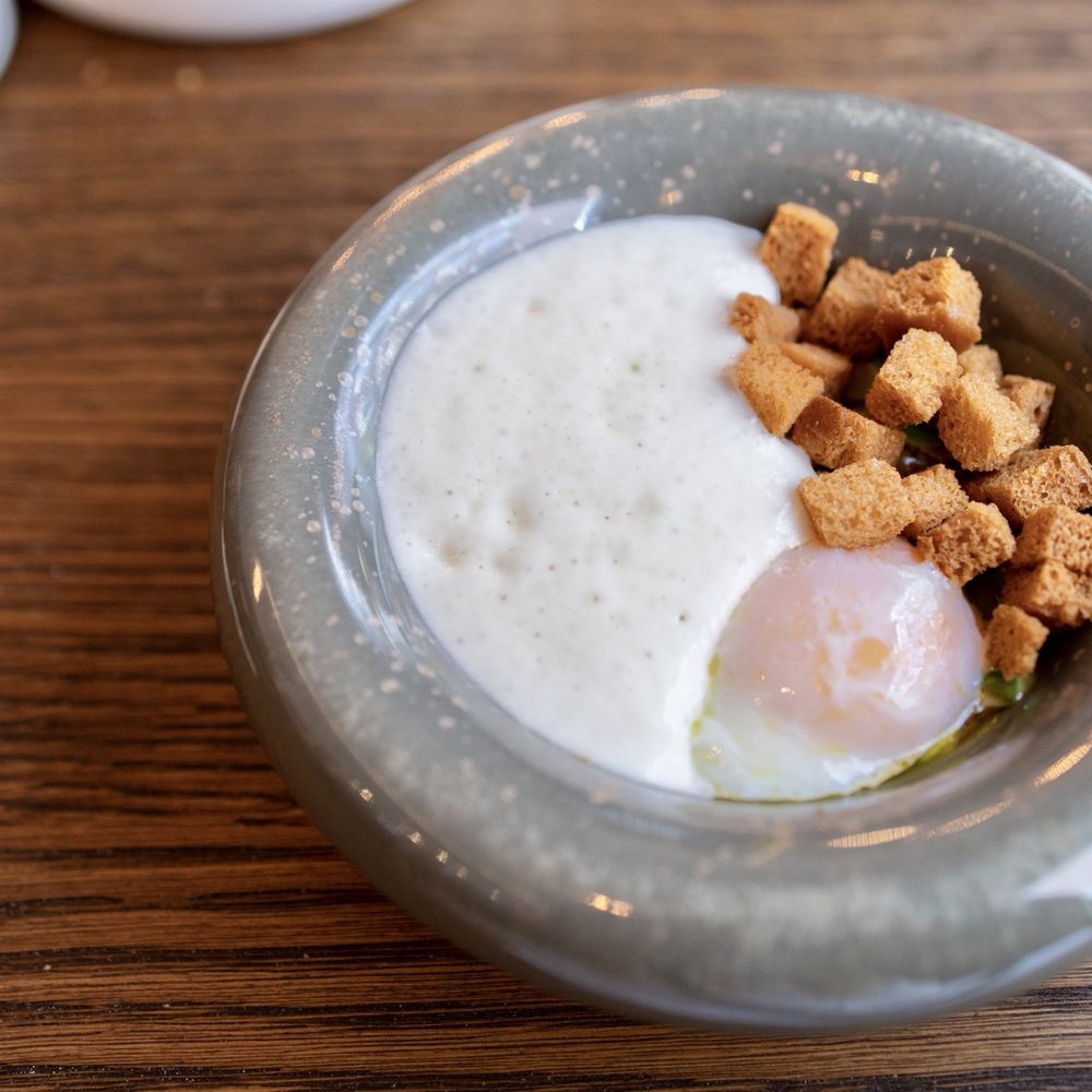 Daalder - Egg, green aspargus, morel, parmesan - Modern European Near Me - Amsterdam, New Hampshire Daalder - Egg, green aspargus, morel, parmesan - Modern European Near Me - Amsterdam, New Hampshire