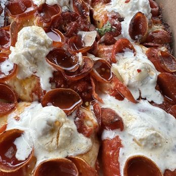 R Town Pizza - Pizza with Ricotta added and their honey - Pizza Near Me - Reno, Nevada R Town Pizza - Pizza with Ricotta added and their honey - Pizza Near Me - Reno, Nevada